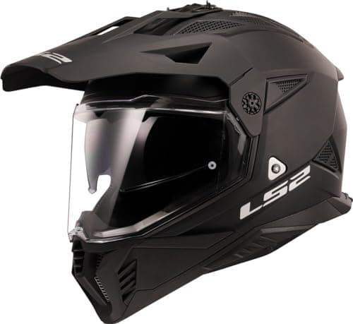 Image of LS2 Pioneer II Adventure Motorcycle Motocross Helmet Matt Black - M