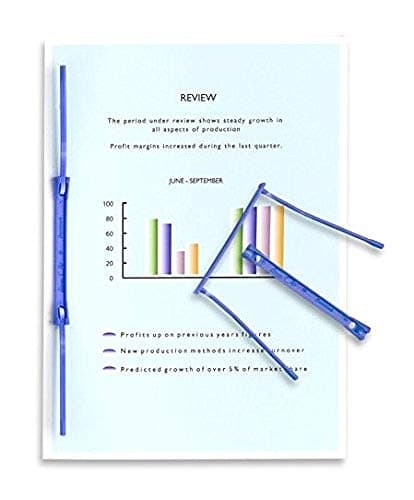 Image of Seco E-Clip Plastic Filing Clip - Blue (Pack of 100)