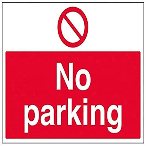 Image of V Safety No Parking Sign - 400mm x 300mm - 1mm Rigid Plastic