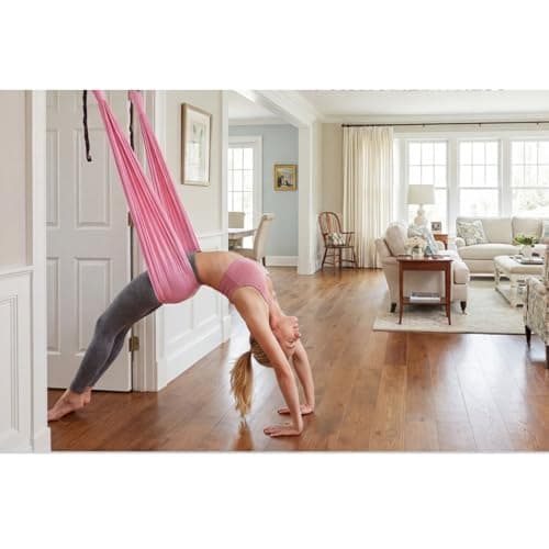 Image of ROSSRORE Pilates Equipment Aerial Yoga Hammock Spring Home Workout Tools for Weight Loss Suitable for Back Bend Assist Trainer Home Equipment for Ballet, Dance, Gymnastics, Cheerleading, Splits