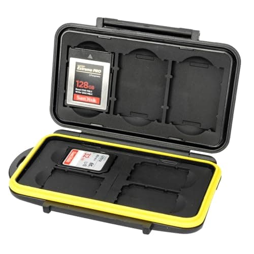 Image of JJC Sturdy and Rigid Memory Card Storage Case fits 3 x XQD CFexpress Type B and 4 x SD SDHC SDXC Cards