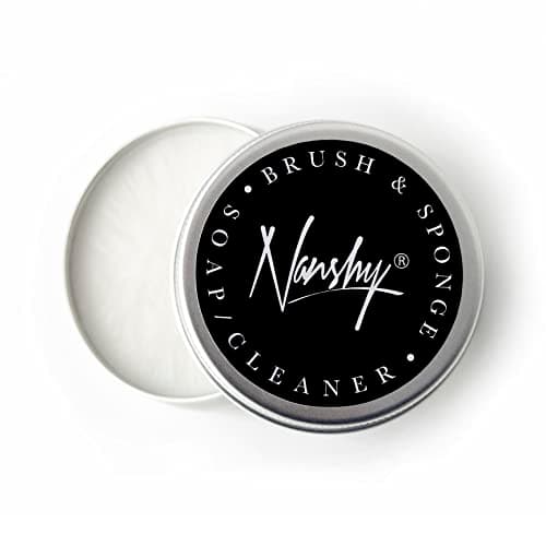 Image of Nanshy Make up Brush Cleaner & Makeup Sponge Cleaner - Organic Natural, Vegan, Cruelty-free, Alcohol-free - Handmade in the UK - Easy to use (soap in a tin) - 40g