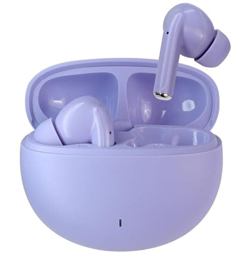 Image of Boompods Echowave Wireless Earbuds - True Wireless Earbuds with Bluetooth 5.3, from Ocean-Bound Plastic, 25 Hours Battery, Water Resistant, Deep Bass & ENC Microphones - Violet