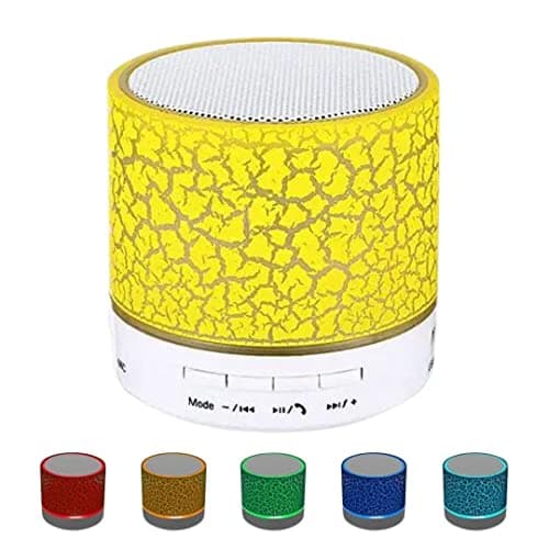 Image of Portable Bluetooth Speaker Outdoor Wireless Loud Stereo Speaker RGB LED Light MP3 TF SD Slot for Beach, Boat, Pool, Bike, Shower for Travel,Sport,Gifts for men & women (Yellow)