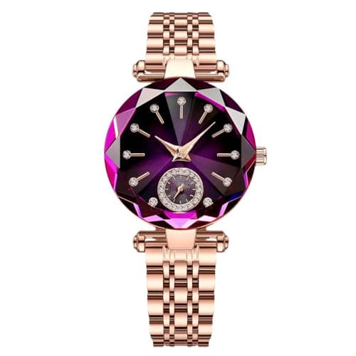 Image of RORIOS Ladies Watches Women's Quartz Watch with Stainless Steel Strap Fashion Diamond Watches Waterproof Wrist Watch for Women