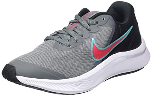 Image of NIKE Unisex Children's Star Runner 3 Gymnastics Shoes, Smoke Grey Siren Red Black, 5 UK