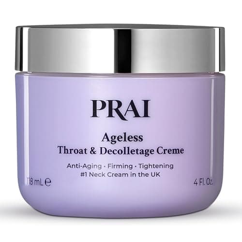 Image of PRAI Ageless Throat & Decolletage Creme 118ml - Anti-Ageing, Collagen Boosting Skincare Cream - Tightens & Firms Skin, Reduces Wrinkles - Luxury Neck Moisturiser With Hyaluronic Acid - 7 Day Results