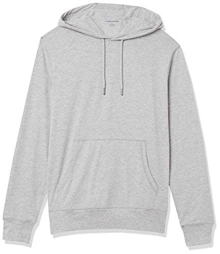 Image of Amazon Essentials Men's Lightweight Jersey Pullover Hoodie, Medium Grey Heather, M