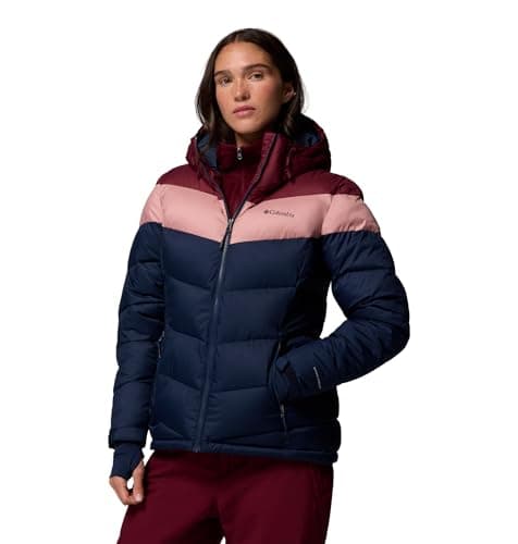 Image of Columbia Women's Abbott Peak 2 Insulated Jacket, Ski Jacket, Collegiate Navy/Rich Wine/Eraser Pink, L