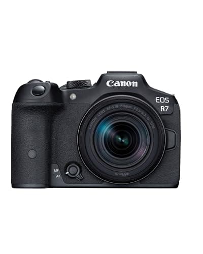 Image of Canon Mirrorless Cameras EOS R7 + RF-S 18-150mm - w/o Mount Adapter GB - 32.5 MP APS-C CMOS Image Sensor - Dual Pixel CMOS AF II - In-Camera Compositing - LCD Touchscreen - UVC/UAC Compatible
