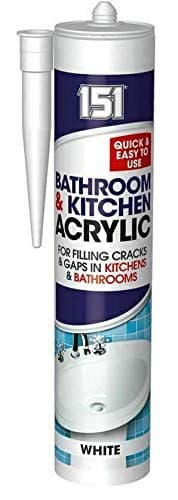 Image of New Silicone Sealant Anti Mould Unibond for Mould Kitchen & Bathroom White (1x151 Bath & Kitchen Filler)