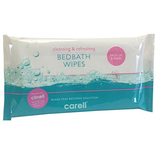 Image of Clinell Carell Rinse-Free Bedbath Patient Wipes - Full Body Wash (24 Packs of 8)