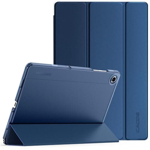 Image of CACOE Case for Samsung Galaxy Tab A9+ Plus Tablet Screen Size 11 Inch 2023, Ultra Slim Folding Hard Back Shell Stand Cover, Dark Blue