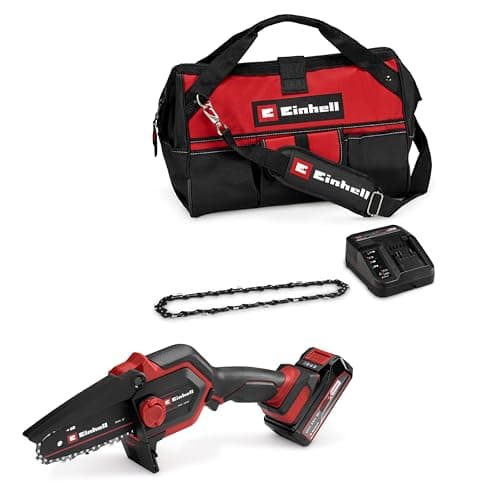 Image of Einhell Cordless Pruning Chain Saw GE-PS 18/15 Li Bag Kit Power X-Change (18 V, Brushless, 12.5 cm Cutting Length, incl. 2.5 Ah Battery, Charger, Spare Chain, Einhell Bag 45/29)