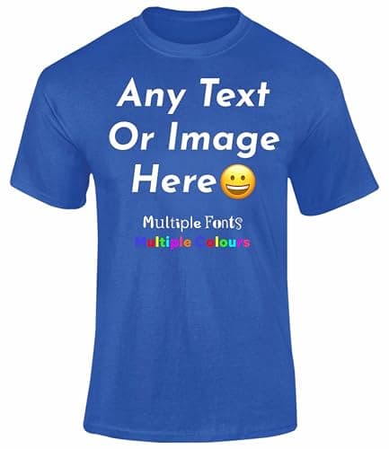 Image of Varsany Any Text Blue T Shirt for Kids – Boys & Girls Blue Top, Comfortable Kids Clothes, Blue T-Shirt for Children
