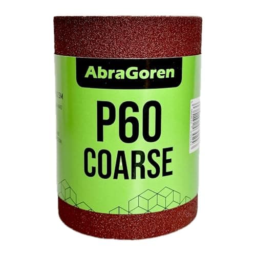 Image of Sandpaper Roll - Coarse P60-11.5cm x 5m For Wood and Walls - Coarse Sandpaper 60 grit