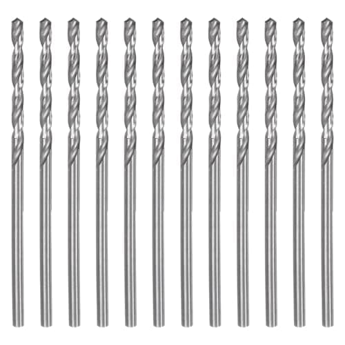 Image of sourcing map 12pcs Micro Jobber Twist Drill Bits #50 1.75mm / 0.0689" High Speed Steel HSS Mini Drilling Bit Tool for Stainless Steel Aluminum Wood Plastic