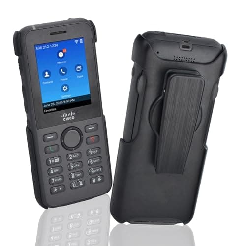 Image of iGuerburn VoIP Phone Case for Cisco 8821 & 8821-EX, Cisco Phone Holder with 360 Swivel Belt Clip (Black)