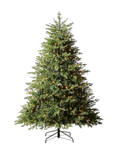 Image of WeRChristmas Pre-Lit Windsor Fir Function Christmas Tree with 400 Multi Dual LED Lights, Green, 6 feet/1.8 m
