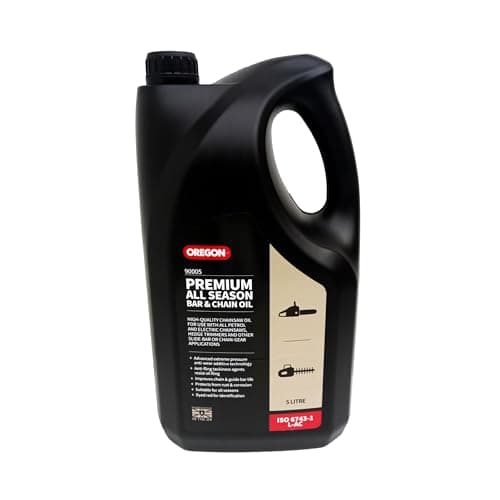 Image of Oregon Chainsaw Chain and Guide Bar Oil, Suitable for Gas and Electric Chainsaws and Other Equipment with Chain-Gears and Slide-Bars of Any Brand, Anti-Fling Technology and High-Film Strength, 5L