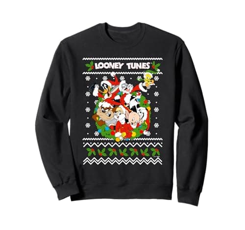 Image of Looney Tunes Looney Christmas Ugly Christmas Sweatshirt