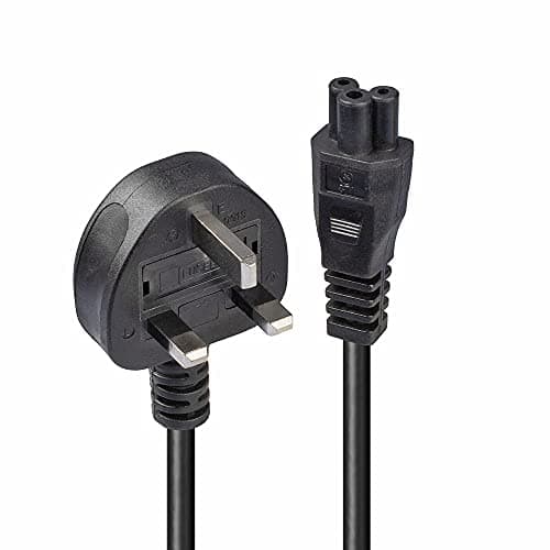Image of LINDY 1m UK 3 Pin Plug to IEC C5 "Cloverleaf" Power Cable, Black