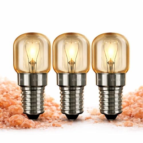 Image of Genie 15W E14 Himalayan Salt Lamp Bulb (Pack of 3) Incandescent Glass Light Bulbs 230V | 2700K Warm White | Dimmable | Pygmy/Small Edison Screw (SES) Base