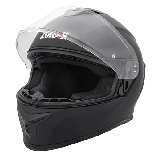 Image of Zorax ZOR-813 Matt Black L (59-60cm) Full Face Motorbike Motorcycle Helmet ECE 22.06 Approved