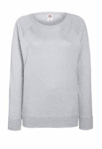 Image of Fruit of the Loom Womens Fit Lightweight Raglan Sweatshirt Heather XXL