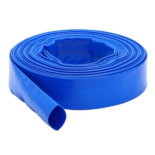 Image of 25m x 25mm (1 Inch) Diameter Layflat Discharge Pond Hose Pipe Lay Flat Submersible Pump Water Pump Hose, Blued Duty Pipe for Filling and draining of Swimming Pool Ponds