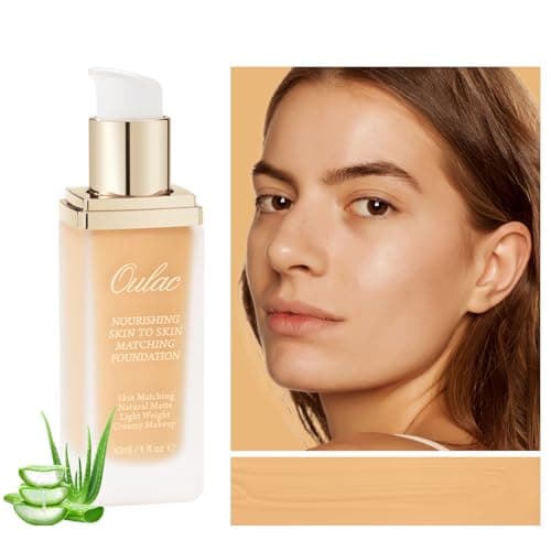 Image of Foundation for Mature Skin by Oulac| Liquid Foundation Matte Foundation Creamy Hydrating Foundation| Buildable Medium to High Coverage Lightweight Long-Lasting Water-resistant＆Oil-Control (12)