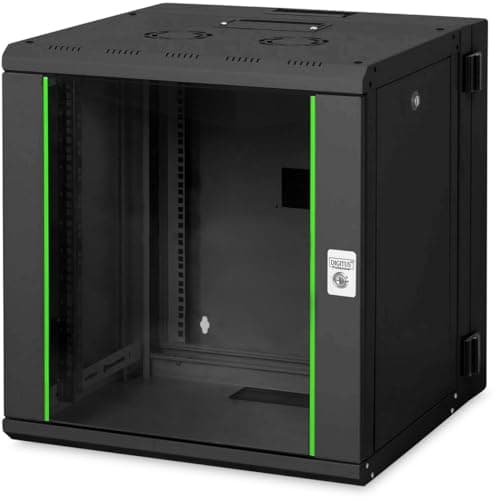 Image of Digitus Network cabinet - 19-inch rack - 12U - Wall mounted - pivotable - load capacity 80kg - Unique Series - black