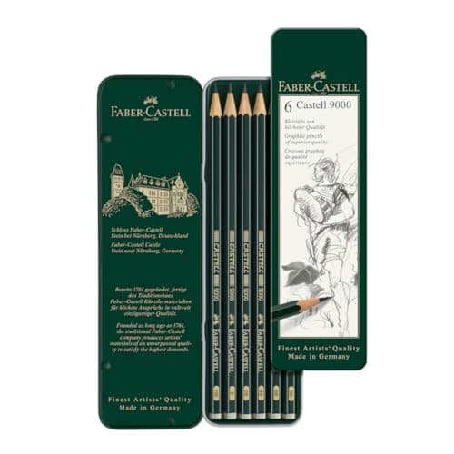 Image of Faber-Castell - Castell 9000 Art Set Pencil (Pack of 6), Green