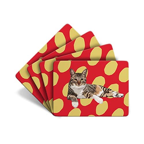 Image of Tabby Cat II - Set of 4 Table Mats - Leslie Gerry Animal Gifts