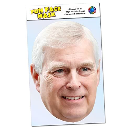 Image of 1 x Prince Andrew Duke Of York - Royal Family Celebrity Face Mask - Ready To Wear - Perfect For Coronation Parties - Andrew