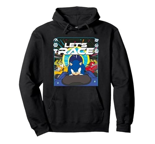 Image of Sonic the Hedgehog: CrossWorlds Pullover Hoodie, Adult Unisex, Black, Medium