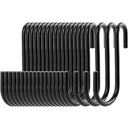 Image of zeyedemo 20PCS S Shaped Hooks Stainless Steel Hanging Small Heavy Duty S Shaped Multi-Purpose Hooks for Home Kitchen Office Workshop Bathroom and Bedroom