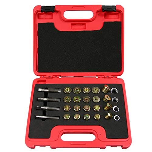 Image of BestsQ 64Pcs Oil Pan Thread Repair Kit Sump Gearbox Drain Plug Tool Set M13 M15 M17 M20