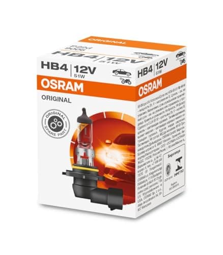Image of OSRAM SYLVANIA Original 12V HB4 halogen headlamp bulb 9006-01B 1 in single blister
