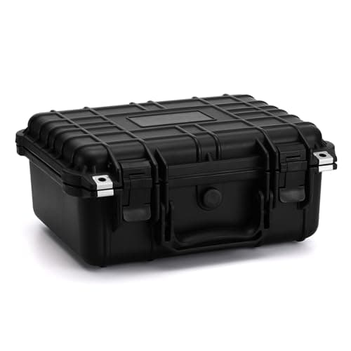 Image of Mayouko Waterproof Plastic Toolbox with Foam Insert, 13.4" x 11.6" x 6", IP67 Lockable Storage Box, Customizable Foam, Shockproof Hard Case Weatherproof Container, Protective Hard Camera Case