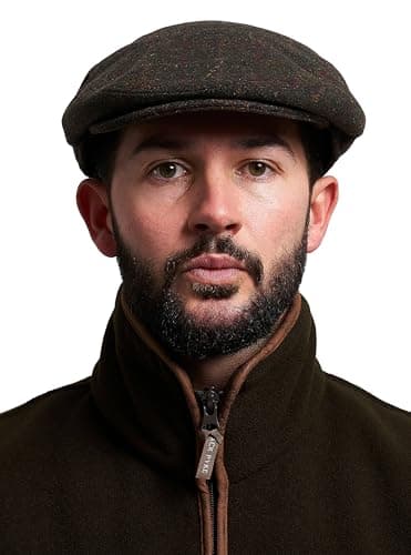 Image of JACK PYKE Wool Blend Flat Cap Dark Olive 60cm