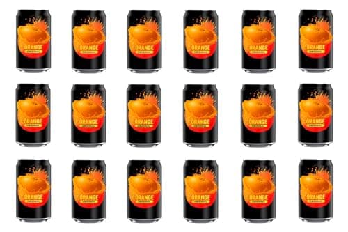 Image of Fizzy Soft Drink Cans 330ml – Assorted Sugar Free Flavours – Refreshing Carbonated Beverage Pack – Tng (24, Orange Original)