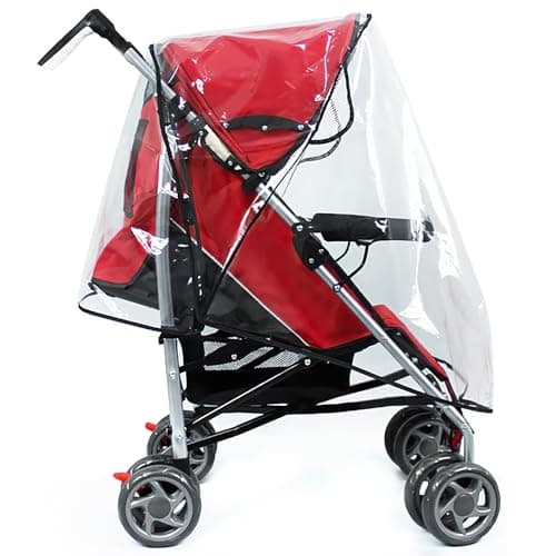 Image of Hysagtek Universal Rain Cover for Pushchair Pram, & Stroller – Updated Windproof Weather Shield, Buggy Raincover for Rain, Snow & Sun – Essential Travel Accessory