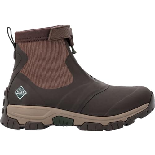 Image of Muck Boots Men's Apex Mid Zip Performance Waterproof Ankle Boots, Dark Brown, 11