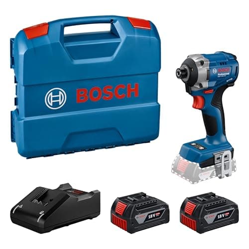 Image of Bosch Professional 18V System Cordless Impact Driver GDR 18V-215 (incl. 2X GBA 5.0Ah, GAL 18V-40 Charger, 1 x Belt Clip, L-Case)