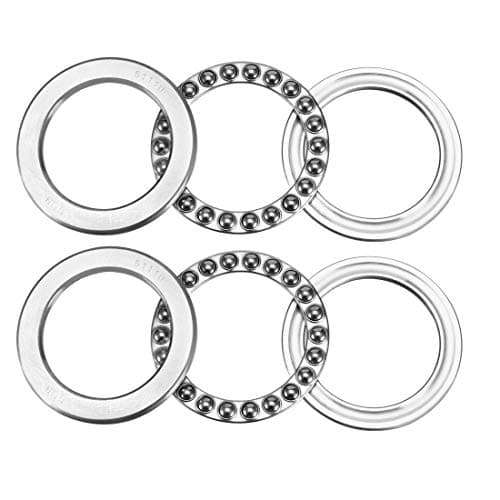 Image of sourcing map 51110 Thrust Ball Bearings 50mm x 70mm x 14mm Chrome Steel ABEC3 Single Row Roller 2pcs