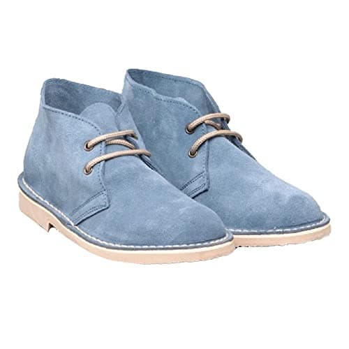 Image of Roamers Womens/Ladies Real Suede Unlined Desert Boots (5 UK) (Denim Blue)