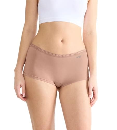 Image of Sloggi Women's GO Crush Short C3P Briefs, Cameo Brown, L (Pack of 3), Cameo Brown, L