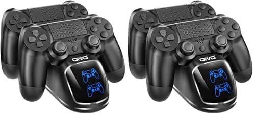 Image of OIVO PS4 Controller Charger - Dualshock 4 Controller Charging Station with Upgraded 1.8-Hours Charging Chip (Pack of 2)