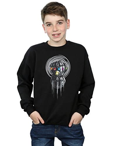 Image of Marvel Boys Avengers Infinity War Power Fist Sweatshirt Black 9-11 Years